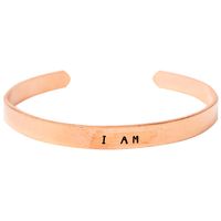 Live Light Copper Mantra Bracelet - I Am